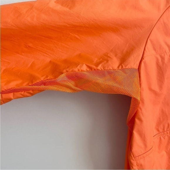 Rlx Polo Sport Men's L Orange Full Zip Windbreaker Nylon Jacket Armpit Vent - Picture 4 of 11